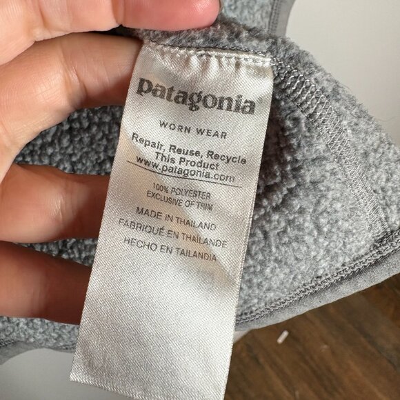 Patagonia Better Sweater 1/4 Zip Fleece Pullover Light Grey - Picture 5 of 6